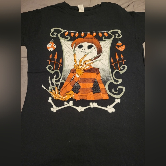 Jack Skellington Freddy Krueger Mashup Shirt - Picture 1 of 1